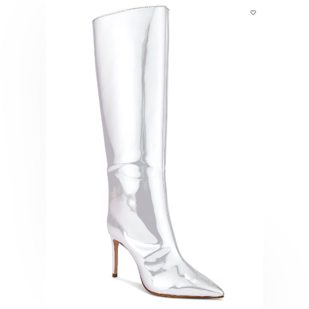 Mary Up Schutz Silver Heeled Boots, size 6, never worn